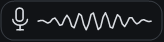 The actual compact VoicePrompt microphone and waveform overlay